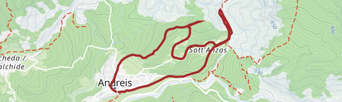 Route map: Sentiero di San Daniele e Susaibes